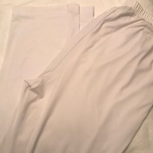 White silky pants